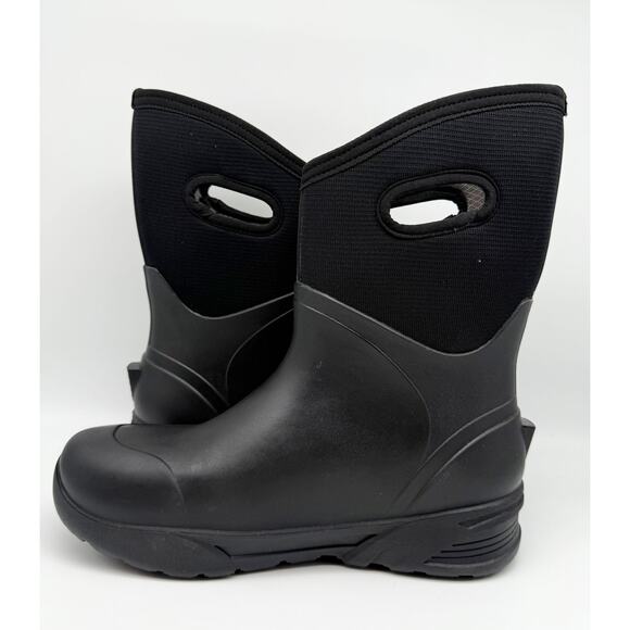 Bogs Mens Bozeman Mid Boots US 10 EU 43 Black Waterproof Pull On NIB main image 7